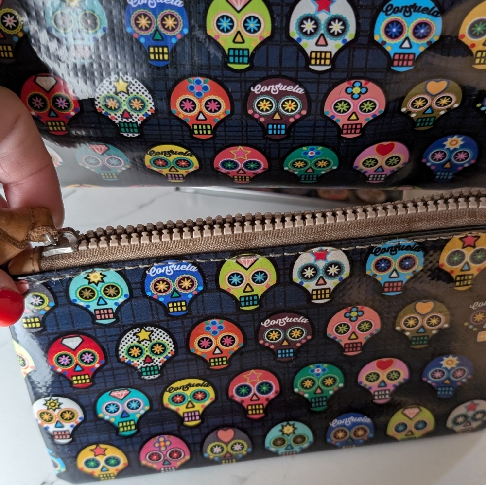 Consuela Wristlet Wallet And Tote Sugar Skull Pattern Set - Picture 7 of 16